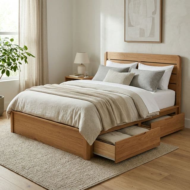 Queen Size Storage Bed