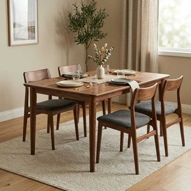 Solid Wood Dining Table Set